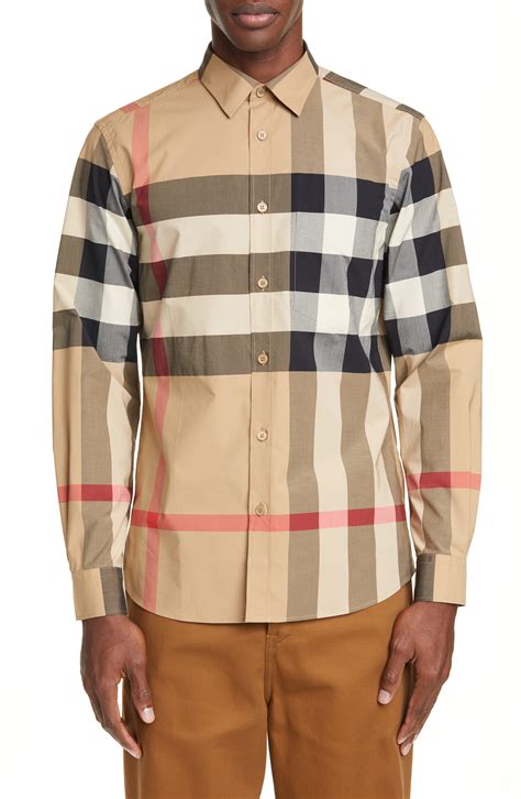 cheap burberry button down shirt|burberry button up shirt men.